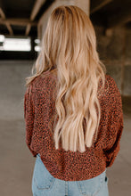 Load image into Gallery viewer, Vintage Leopard Bubble Sleeve Pullover Sweatshirt