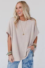 Load image into Gallery viewer, Ribbed Knit Batwing Sleeve Tunic Oversized T Shirt
