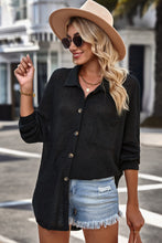 Load image into Gallery viewer, Waffle Knit Button Up Casual Shirt