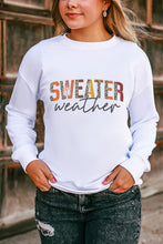 Load image into Gallery viewer, White Sweater Weather Vibrant Monogram Sweatshirt