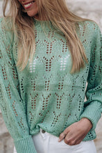 Load image into Gallery viewer, Sheer Knitted Pointelle Sweater