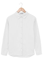 Load image into Gallery viewer, White Plus Size Linen Textured Button Up Shirt
