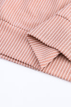 Load image into Gallery viewer, Pink Color Block Long Sleeve Ribbed Loose Top