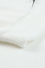 Load image into Gallery viewer, White Ribbed Zipper Sweatshirt and High Waist Shorts Set