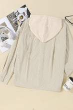 Load image into Gallery viewer, Parchment Drawstring Hooded Corduroy Shacket