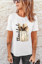 Load image into Gallery viewer, White Harvest Pumpkin Graphic Thanksgiving Tee