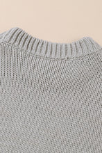 Load image into Gallery viewer, Light Grey Chunky Knit Turtle Neck Drop Shoulder Sweater