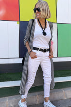Load image into Gallery viewer, Stripe Open Front Long Cardigan