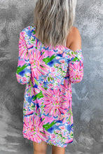Load image into Gallery viewer, Flower Print Long Sleeve Button Up Cardigan