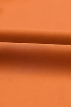 Load image into Gallery viewer, Orange Long Bubble Sleeve Mock Neck Chiffon Blouse