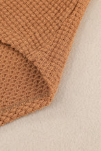 Load image into Gallery viewer, Brown Waffle Knit Button Up Casual Shirt