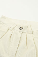 Load image into Gallery viewer, Beige Corduroy High Waist Straight Leg Pants