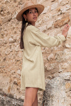 Load image into Gallery viewer, Half Button Shirt Collar Long Sleeve Loose Romper