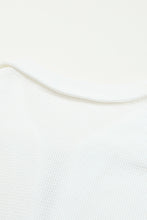 Load image into Gallery viewer, White Ribbed Zipper Sweatshirt and High Waist Shorts Set