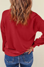 Load image into Gallery viewer, Fiery Red HO HO HO Sequined Santa Claus Sweatshirt