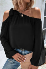 Load image into Gallery viewer, Knotted Asymmetric Off Shoulder Blouse