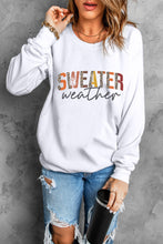 Load image into Gallery viewer, White Sweater Weather Vibrant Monogram Sweatshirt