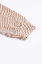 Load image into Gallery viewer, Pink Color Block Long Sleeve Ribbed Loose Top