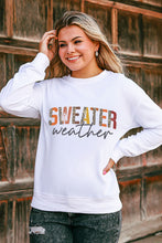 Load image into Gallery viewer, White Sweater Weather Vibrant Monogram Sweatshirt
