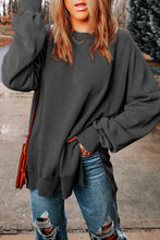 Load image into Gallery viewer, Drop Shoulder Ribbed Trim Oversized Sweatshirt