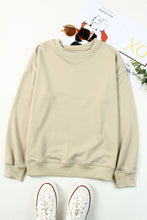 Load image into Gallery viewer, Khaki Fall Vibe Pumpkin Print Round Neck Sweatshirt