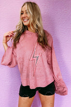 Load image into Gallery viewer, Thunder Bolt Sequin Oversized Hoodie
