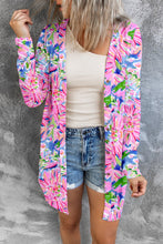 Load image into Gallery viewer, Flower Print Long Sleeve Button Up Cardigan