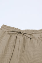 Load image into Gallery viewer, Apricot khaki Textured Loose Fit T Shirt and Drawstring Pants Set