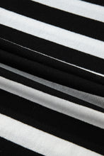 Load image into Gallery viewer, Black Stripe Slim Fit High Neck Knit Sweater