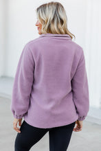 Load image into Gallery viewer, Orchid Petal Sherpa Contrast Trim Zipped Pocket Jacket