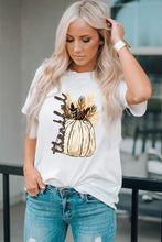 Load image into Gallery viewer, White Harvest Pumpkin Graphic Thanksgiving Tee