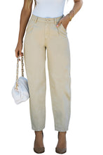 Load image into Gallery viewer, Khaki Solid High Waist Casual Pants