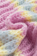 Load image into Gallery viewer, Contrast Striped Open Front Cable Cardigan