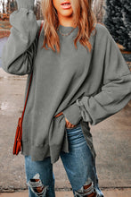 Load image into Gallery viewer, Drop Shoulder Ribbed Trim Oversized Sweatshirt