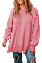 Load image into Gallery viewer, Drop Shoulder Ribbed Trim Oversized Sweatshirt
