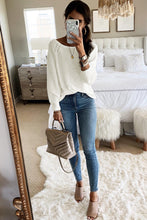 Load image into Gallery viewer, Long Sleeve Cutout Shoulder Relaxed Sweater