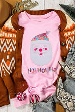 Load image into Gallery viewer, Pink HO HO HO Sequined Santa Claus Sweatshirt