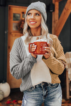 Load image into Gallery viewer, Multicolor Colorblock Textured Drop Shoulder Sweater