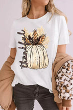 Load image into Gallery viewer, White Harvest Pumpkin Graphic Thanksgiving Tee