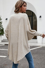 Load image into Gallery viewer, Parchment Bat Sleeve Wide Ribbed Knit Cardigan
