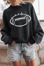 Load image into Gallery viewer, Black Rugby game day Graphic Pullover Sweatshirt