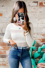 Load image into Gallery viewer, Mesh Patchwork Long Sleeve Bodysuit