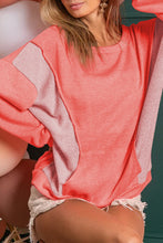 Load image into Gallery viewer, Contrast Patchwork Kangaroo Pocket Sweatshirt