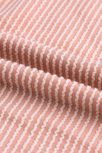 Load image into Gallery viewer, Pink Color Block Long Sleeve Ribbed Loose Top