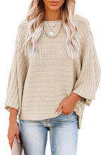 Load image into Gallery viewer, Exposed Seam Ribbed Knit Dolman Sweater