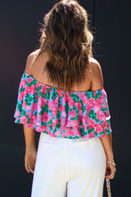 Load image into Gallery viewer, Floral Off-Shoulder Tiered Ruffle Blouse