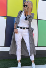 Load image into Gallery viewer, Stripe Open Front Long Cardigan