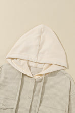Load image into Gallery viewer, Parchment Drawstring Hooded Corduroy Shacket