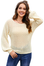 Load image into Gallery viewer, Sheer Openwork Knit Sweater