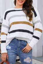 Load image into Gallery viewer, Striped Popcorn Knit Sweater